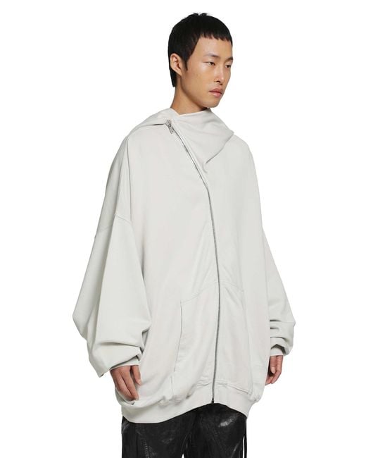 Rick Owens Gray Tower Mountain Hun Hoodie for men