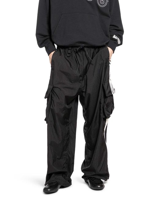 Y-3 Black Nylon Cargo Pants for men