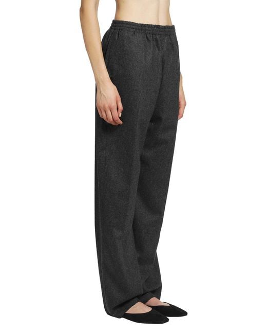 Jil Sander Black Wool Flannel Trousers