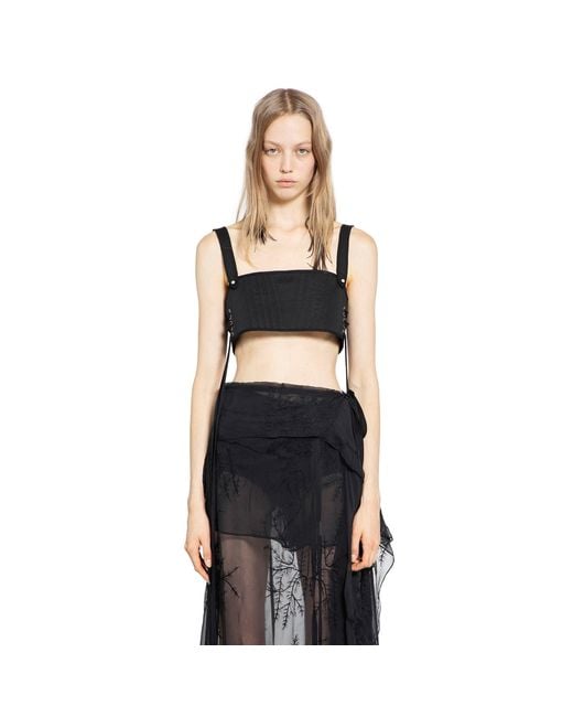 Ann Demeulemeester Black Mini Bustier Top