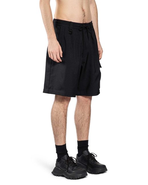 Y-3 Black Sport Uniform Cargo Shorts for men