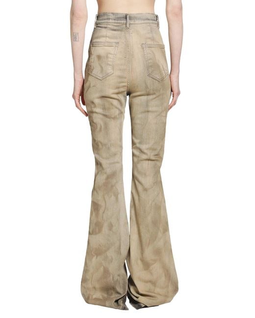 Rick Owens Natural Temple Bolan Bootcut Jeans