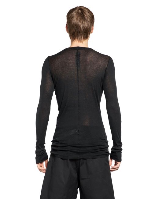 Rick Owens Black Mini Rib Jersey for men