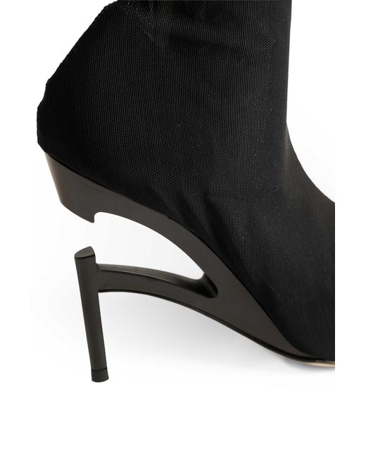NVL-GARDE Black Broken Heel Ankle Sock Sandal