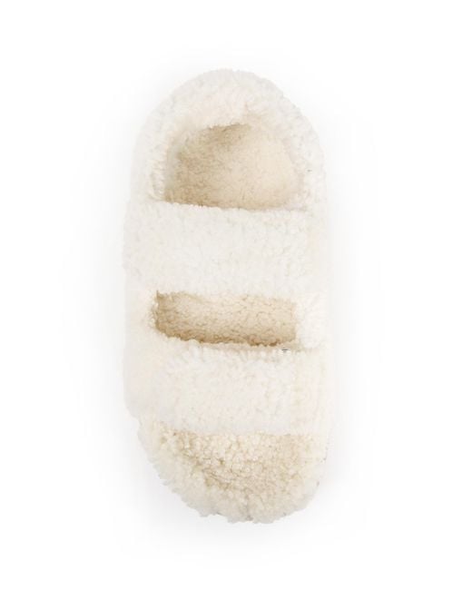 Moon Boot Pink Shearling Sandals