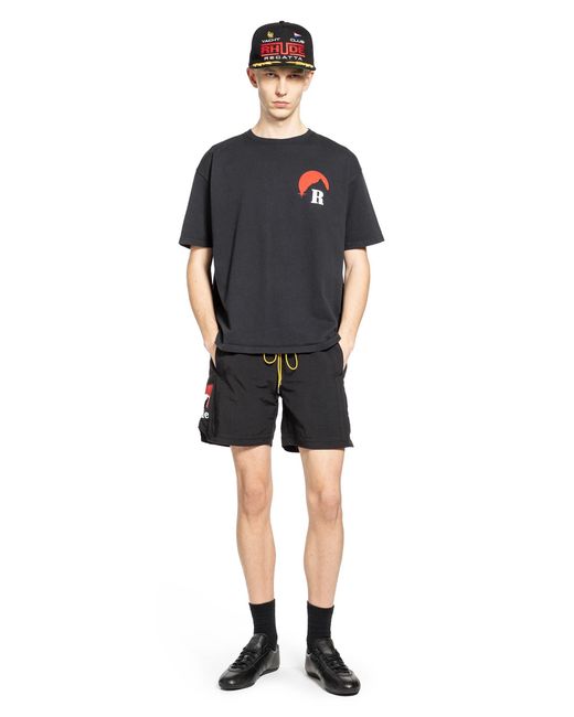 Rhude Black Moonlight Logo Shorts for men