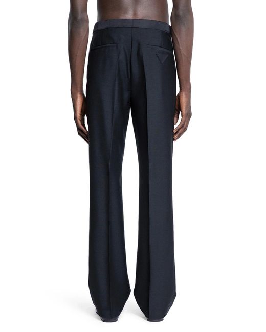 Prada Blue Mohair Wool Trousers for men