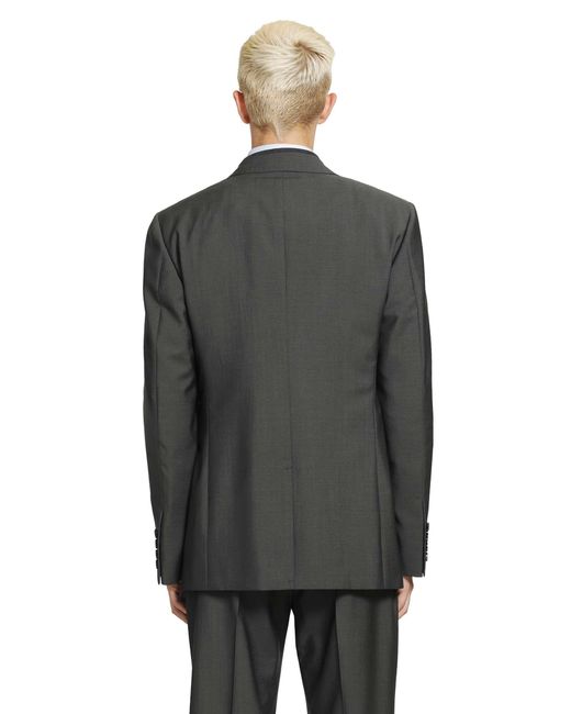 Valentino Gray Single-Breasted Wool Jacket for men