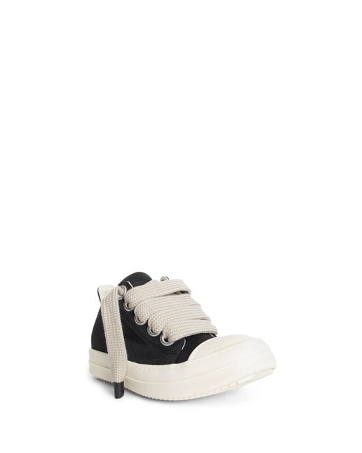 Rick Owens Black Concordians Jumbolace Low Sneaks
