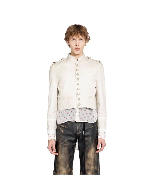 Ann Demeulemeester White Harris Marsina Jacket for men