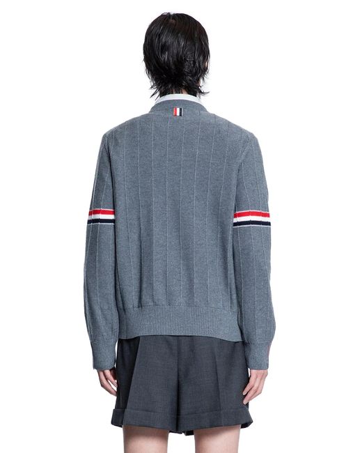 Thom Browne Blue Wool Relaxed Sweater for men