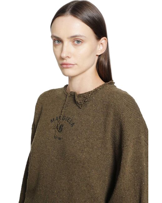 MM6 by Maison Margiela Brown Wool Viscose Mannequin Sweater