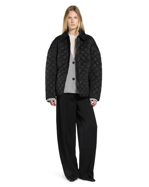 Totême  Black Collared Quilted Jacket