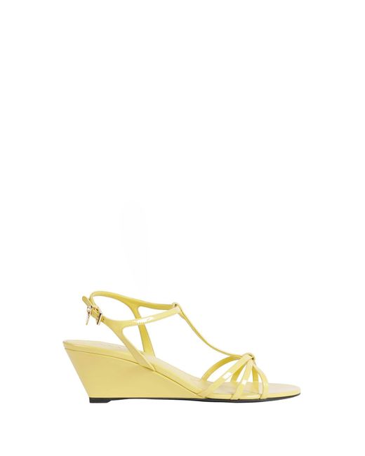 Prada Metallic Patent Leather Sandals