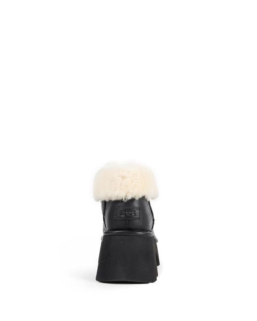 Ugg Black Classic Esmee Leather Lace Up Boot