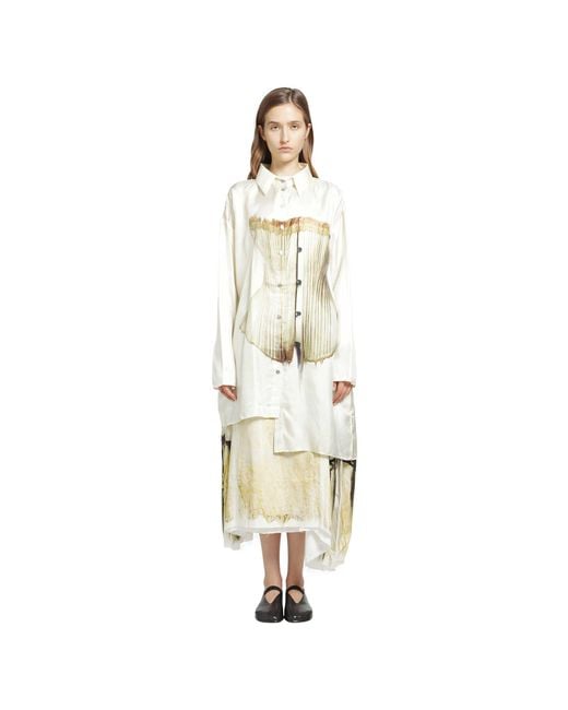IA London Metallic Unbalanced Silk Shirt
