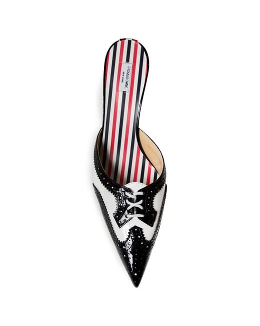 Thom Browne Metallic Low Throat Mules 75Mm