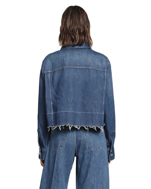 Givenchy Blue Cropped Denim Shirt