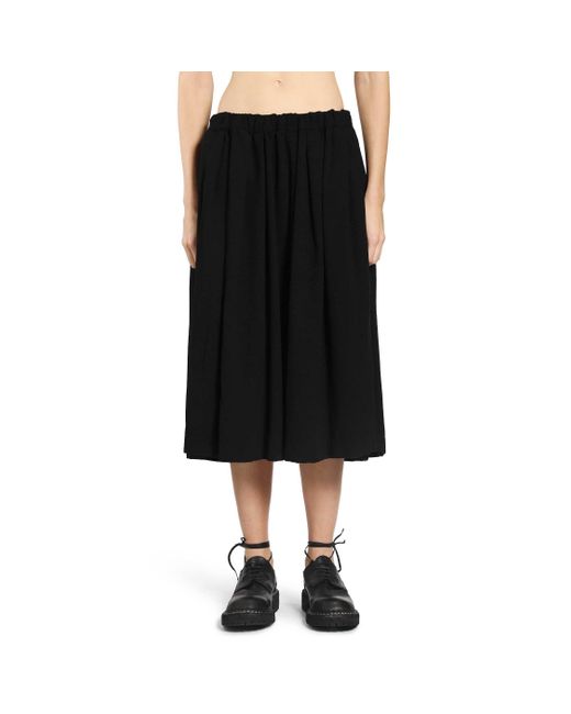 Cdg/cdg Black Polyester Midi Skirt