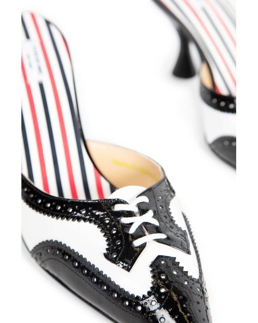 Thom Browne Metallic Low Throat Mules 75Mm