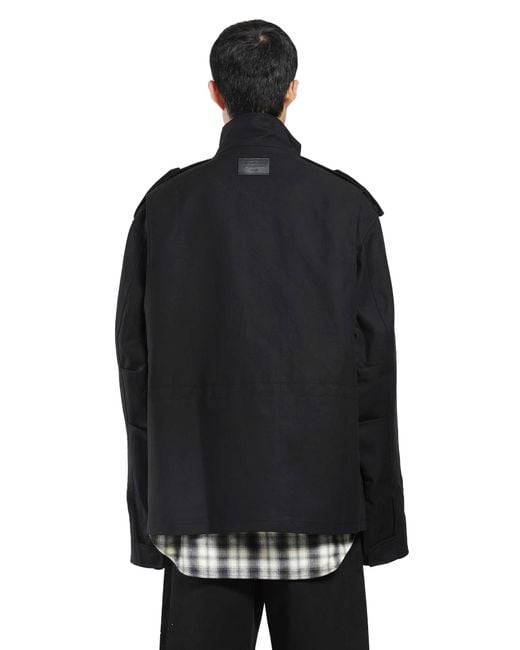 Acne Black Cotton Nylon Field Jacket for men