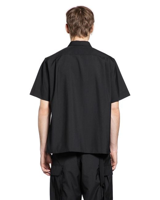 Sacai Black Suiting Shirt for men