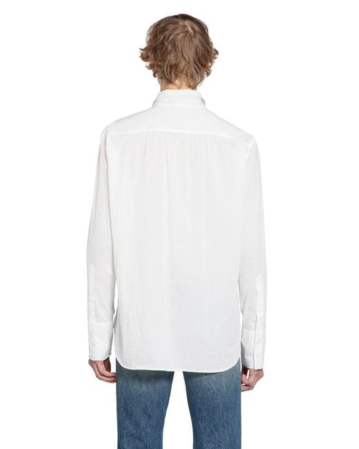 Ann Demeulemeester White Elgar Standard Shirt for men