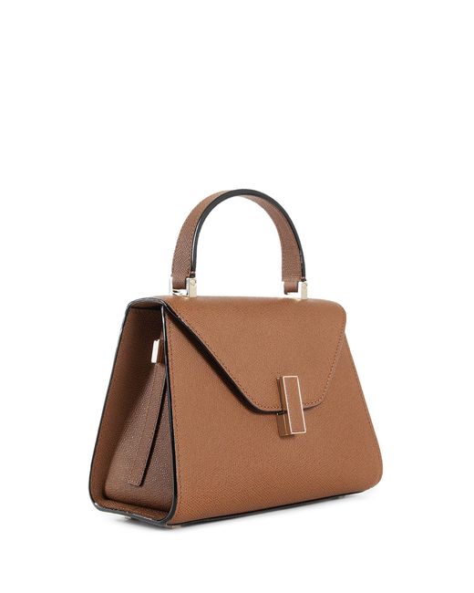 Valextra Brown Iside Top Handle Mini Bag