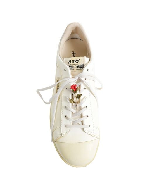 Autry White Dallas Low Super Vintage Sneakers for men