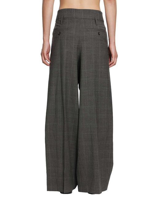Simone Rocha Gray Peeling Waist Wide Leg Trousers for men