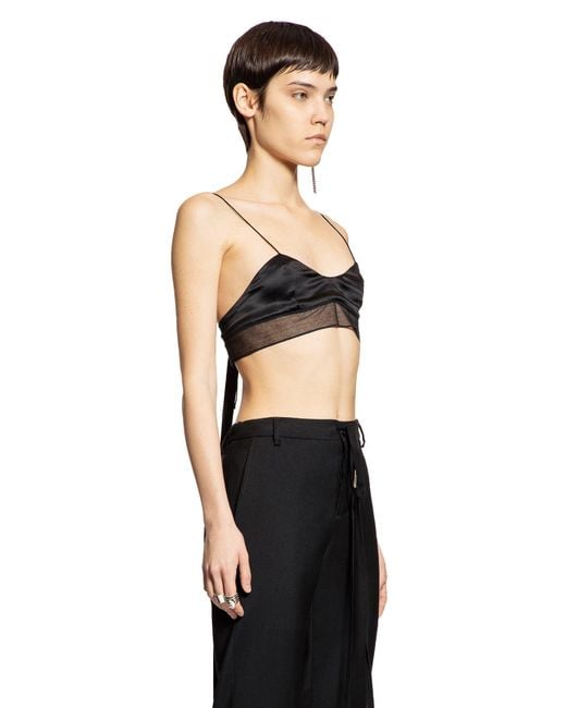 Ann Demeulemeester Black Abelina Bra