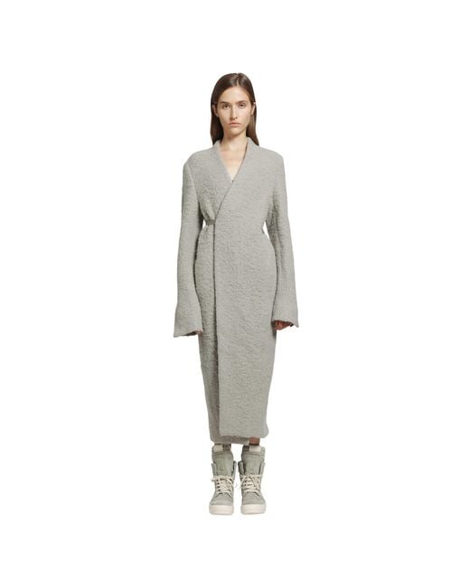 Rick Owens Gray Tower Soft Cyclops Coat