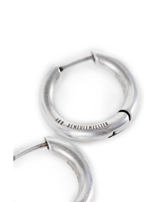Ann Demeulemeester Metallic Mariela Anatomic Loop Earrings