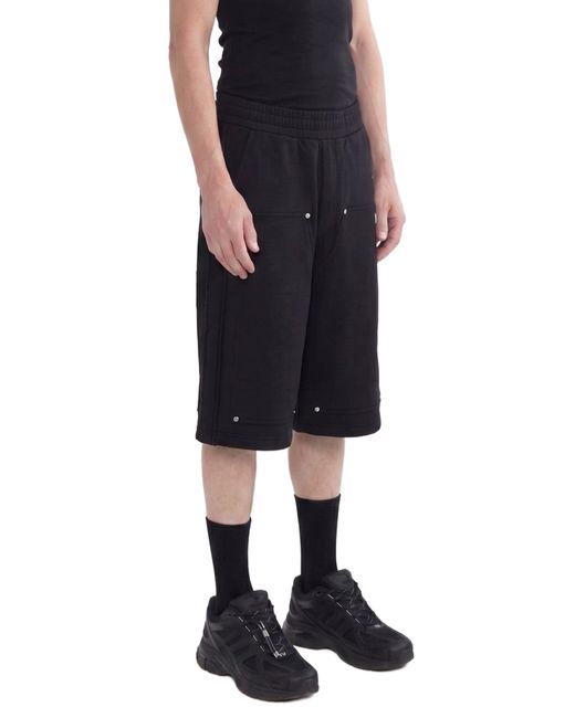 44 Label Group Black Rivet Sw Shorts for men