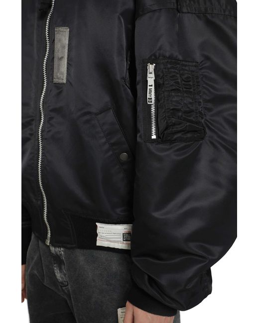 Maison Mihara Yasuhiro Black Vest Combined Bomber Jacket for men
