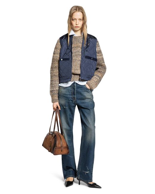 Prada Blue Straight Leg Washed Denim Jeans