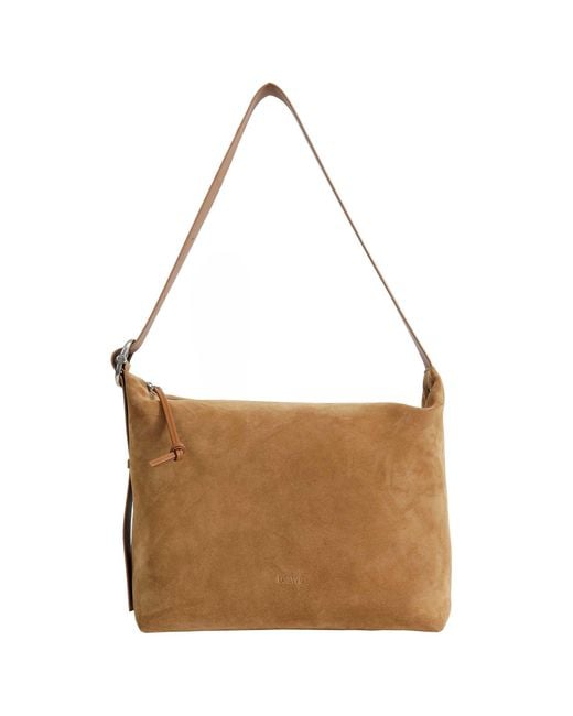Loewe Brown Suede Large Loop Hobo Bag for men