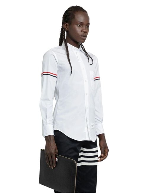 Thom Browne White Classic Button-Down Shirt for men
