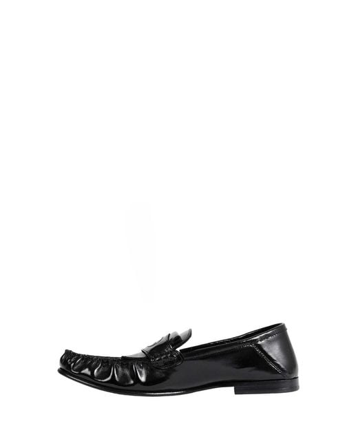 Marni Black Leather Tassel Loafers for men