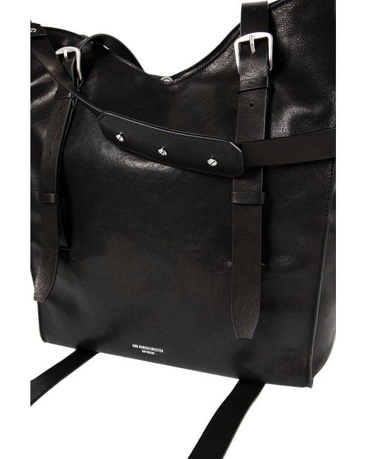 Ann Demeulemeester Black Akim Medium Shoulder Bag for men