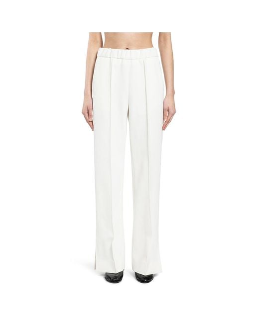 Jil Sander White Technical Cotton Trousers