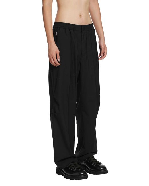 Laminar Black Nylon Wool Pants for men