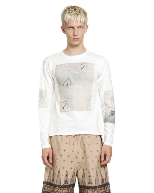 Kapital White Gull Foot Long Sleeve T-Shirt for men