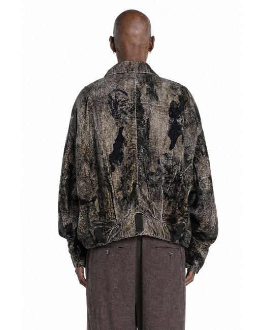 Ziggy Chen Black Velvet Aviator Jacket for men