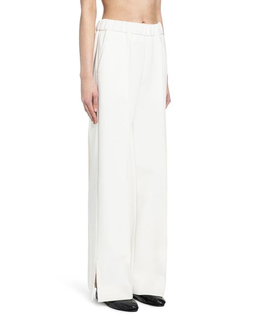 Jil Sander White Technical Cotton Trousers