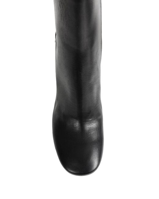 Capasa Black Nappa Leather Ankle Boots