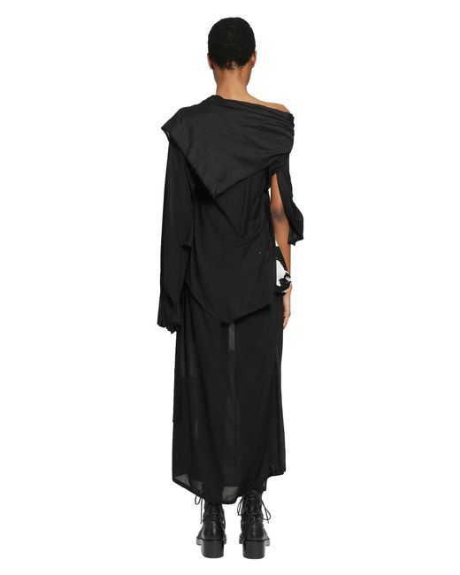 Yohji Yamamoto Black Long Sleeve Dress