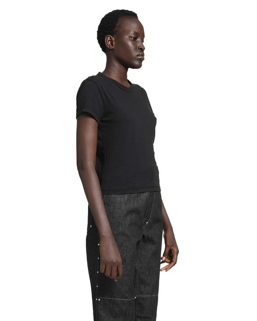 James Perse Black Shrunken Crewneck Tee