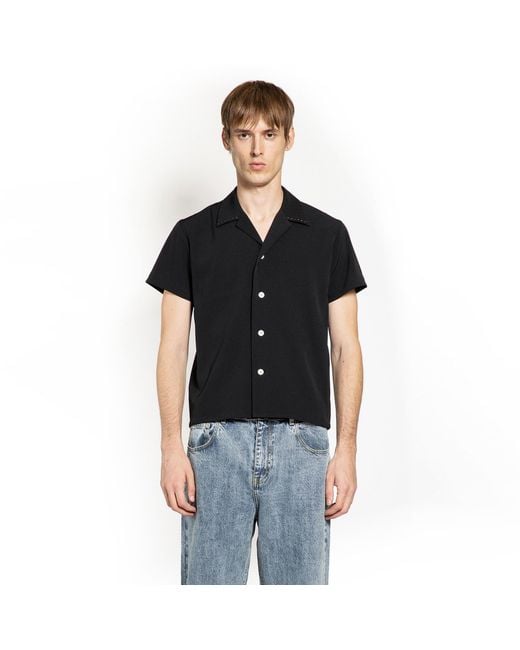 Second Layer Black Ss Avenue Shirt for men