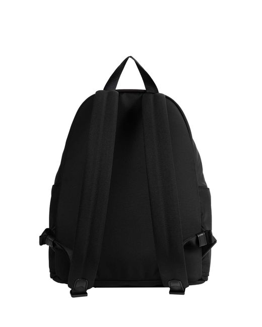 Moncler Black New Pierrick Metal Logo Backpack for men
